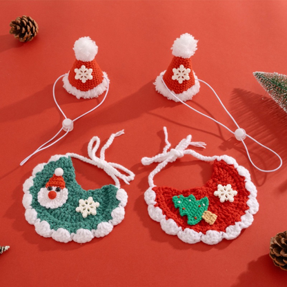Mokka - Christmas Crochet Pet Bib