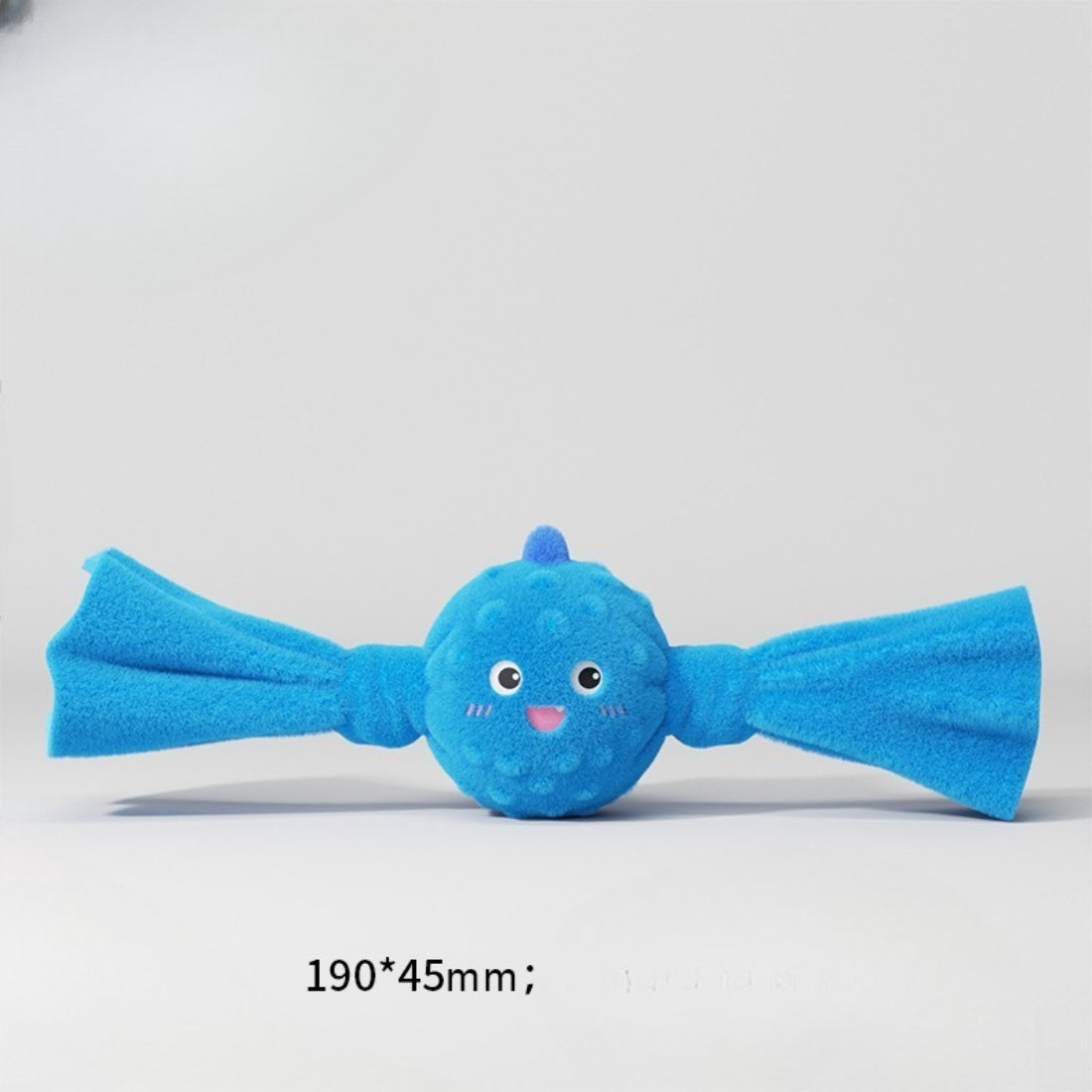 Petkin Monster Plush Ball dog toy in bright green with stitched monster features