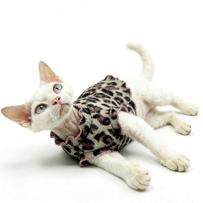 Ozzie - Sleeveless Leopard Print Casual Cat Dress