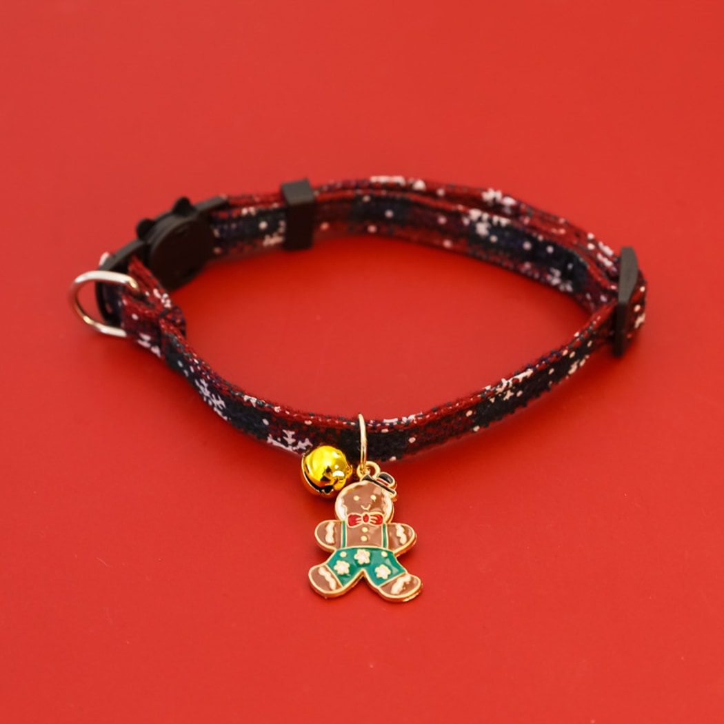 Christmoo - Cartoon Christmas Motif Bell Cat Collar