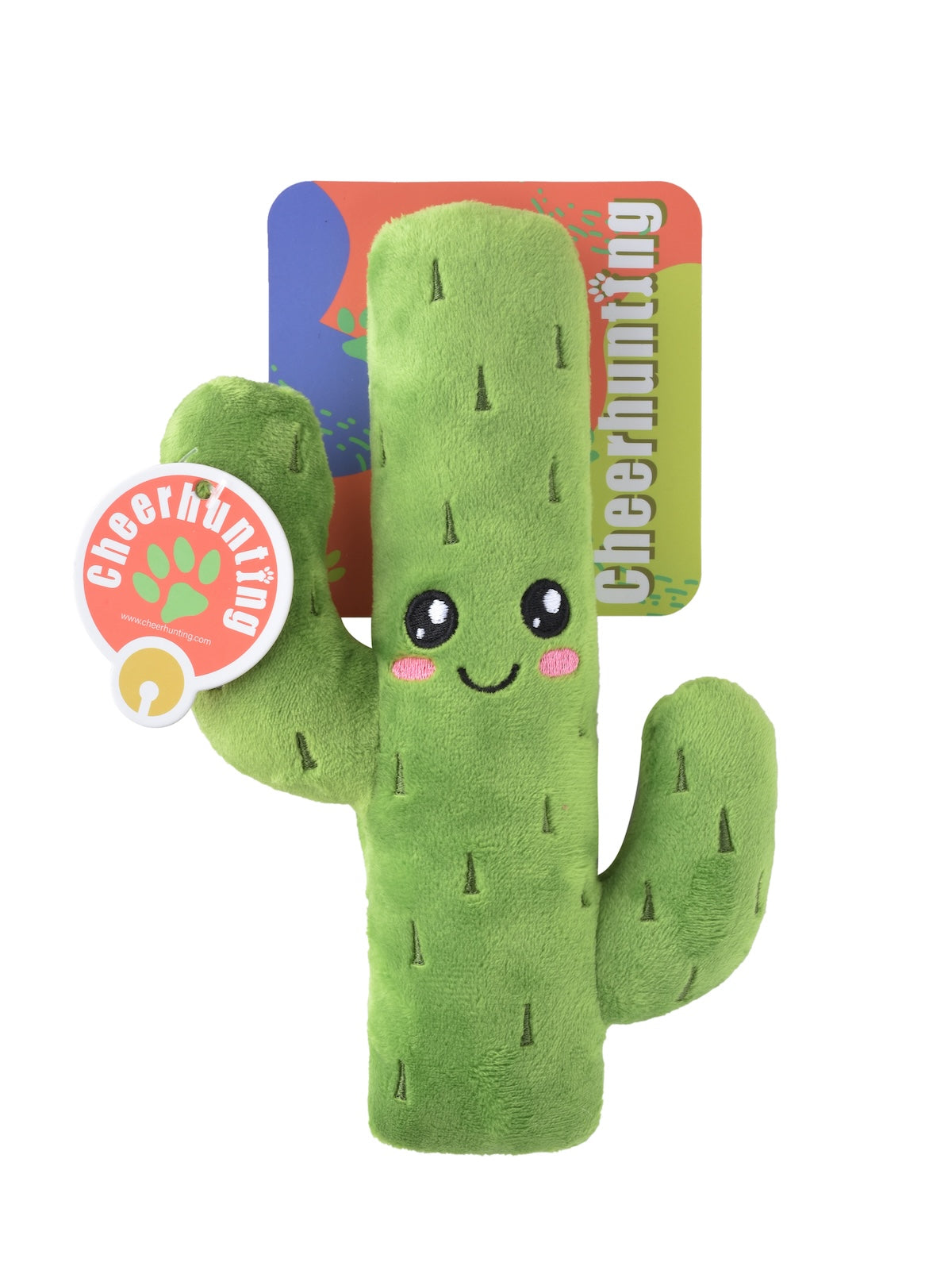 Cactus Dog Squeaky Toy - Soft Plush Chew Toy for Small & Medium Dogs