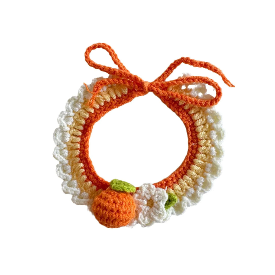 Mokka - Floral Fruit Crochet Pet Collar