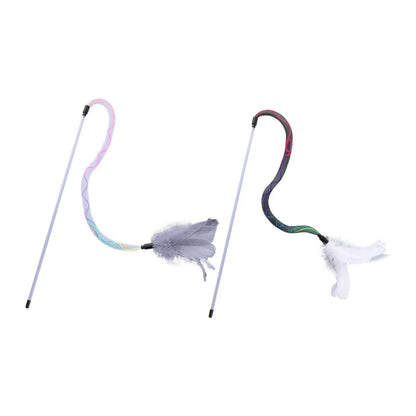 Moo - Feather Bell Wand Cat Toy