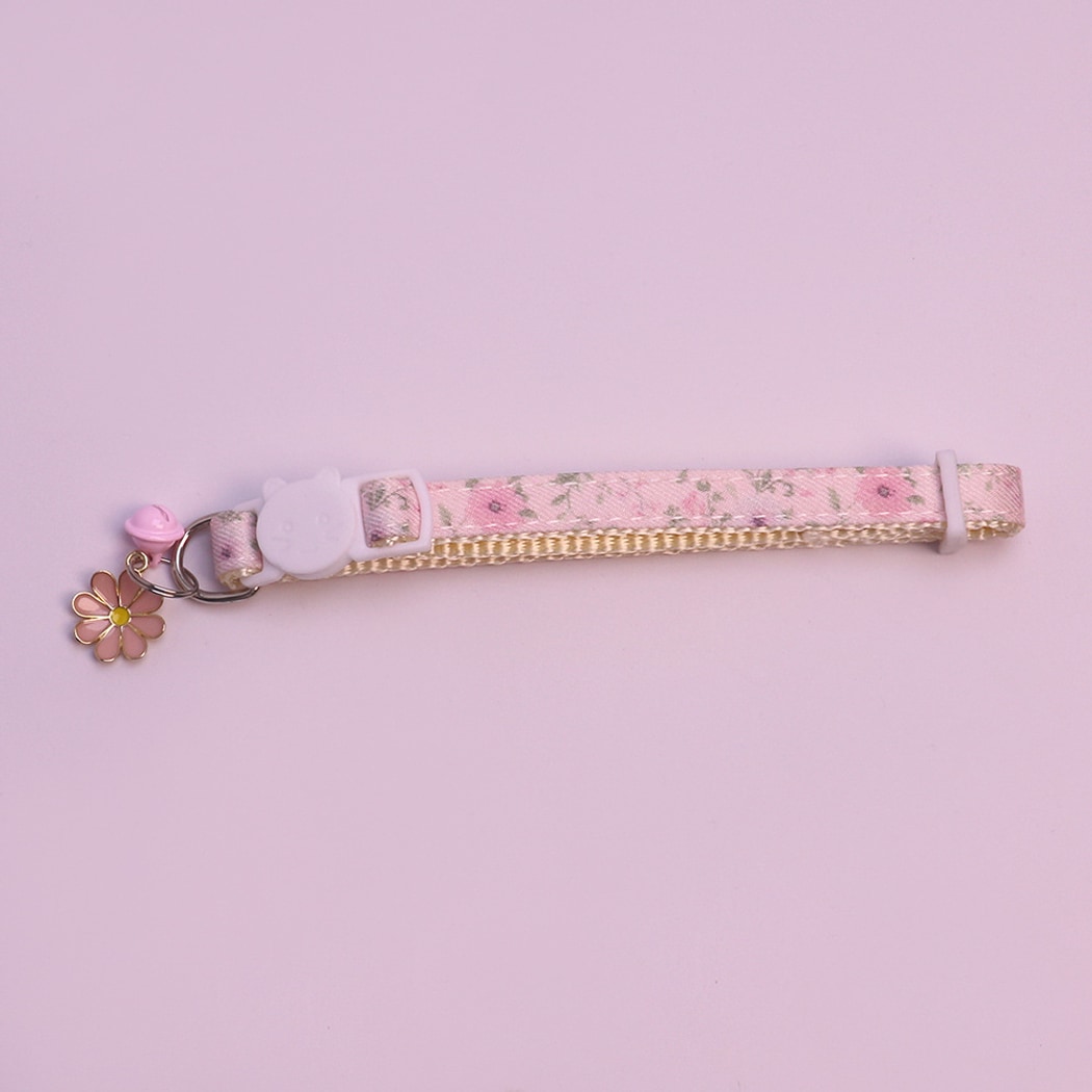 Mokka - Daisy Charm Floral Pattern Cat Collar