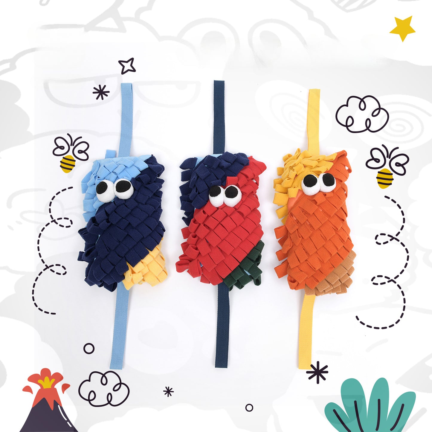 Petkin - Colorful Monster Stick Pet Toy