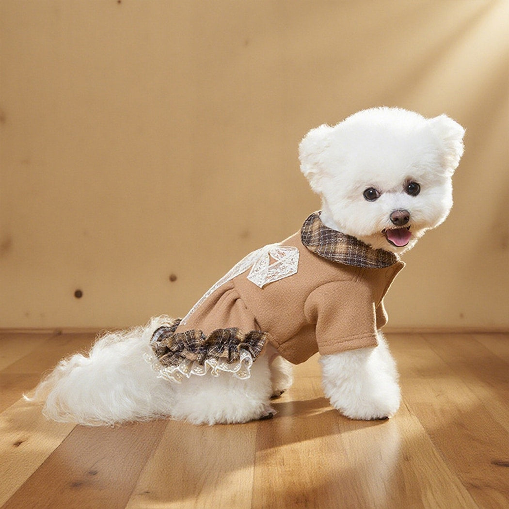 Ozzie - Dress Style Plaid Outfit for Small Dogs