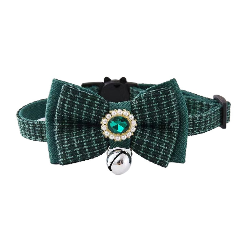 Mokka - Plaid Bow Breakaway Cat Collar