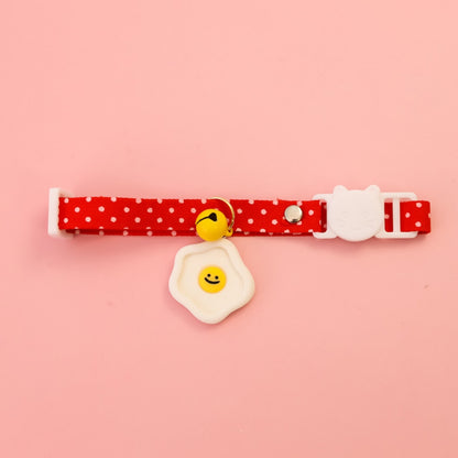 Mokka - Polka Dot Smiley Cat Collar