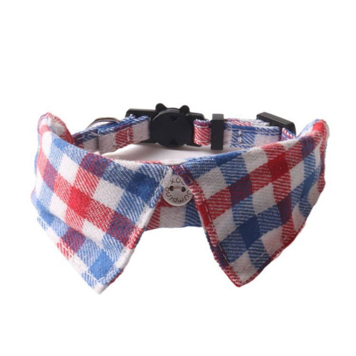 Mokka - Plaid Button Collar for Pets