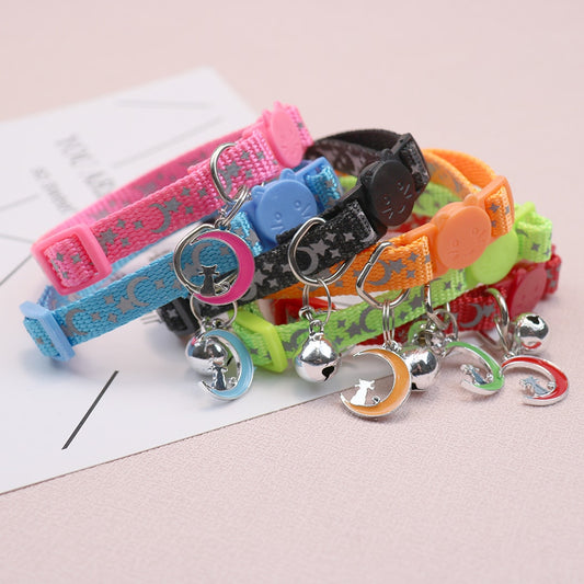 Mokka - Simple Star and Moon Print Pet Collar