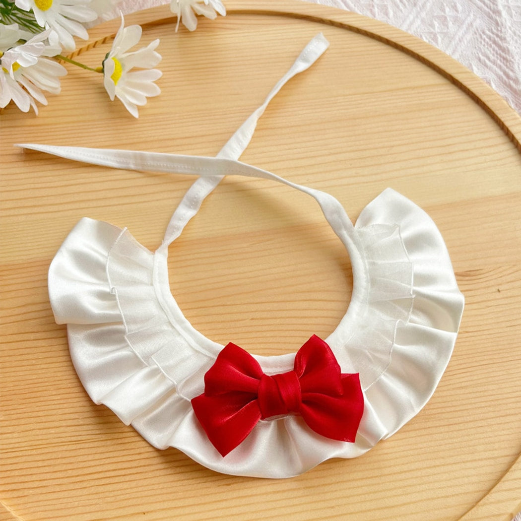 Mokka - Ruffled Bow Princess Style Cat Collar
