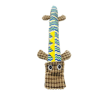 Petkin - Multicolor Chevron Crocodile Plush dog toy