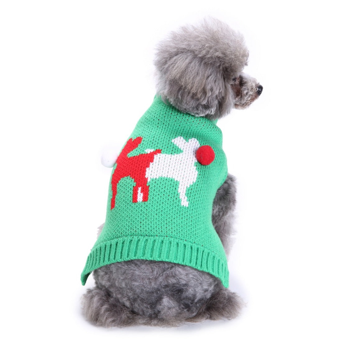 Christmoo - Reindeer Pattern Fall-Winter Sweater for Small to Medium Pets