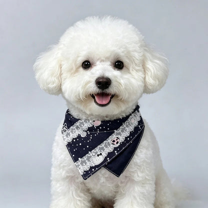 Mokka - Star Print Ruffle Pet Neckwear