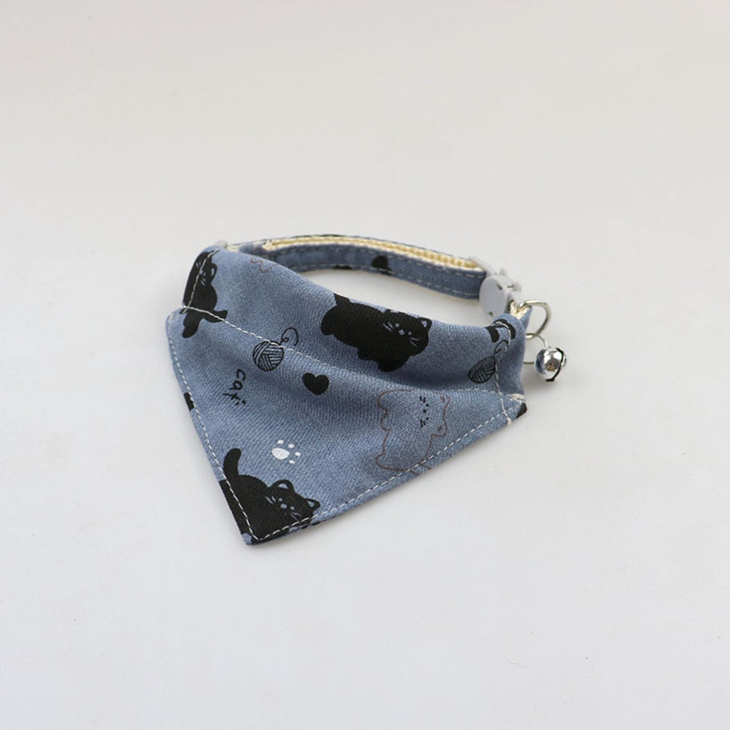 Mokka - Cartoon Cat Print Pet Bandana Collar