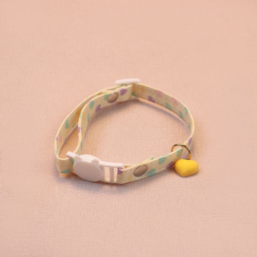 Mokka - Cute Pastel Heart Print Cat Collar