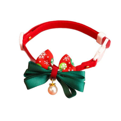 Christmoo - Decorative Christmas Bow Pet Collar
