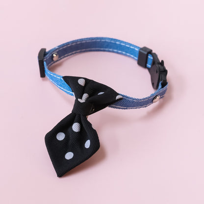 Mokka - British Style Polka Dot Bell Cat Collar
