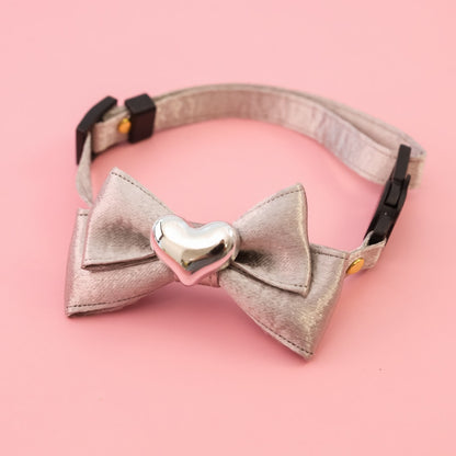 Mokka - Decorative Heart Accent Cat Bow Tie Collar