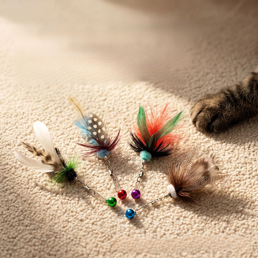 MOO Feather Bug Cat Teaser Refill Set