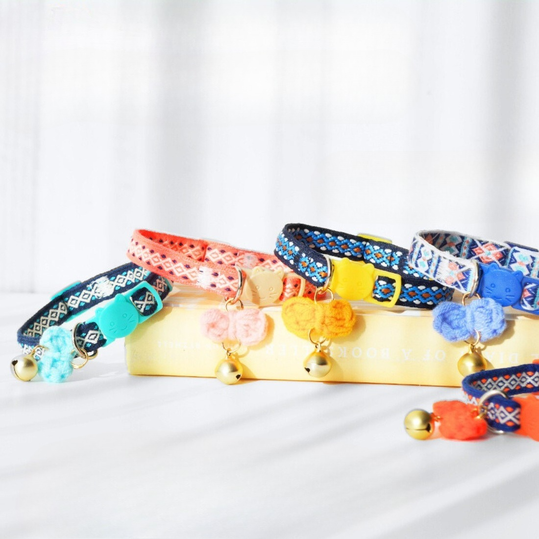 Mokka - Check Bow Breakaway Cat Collar