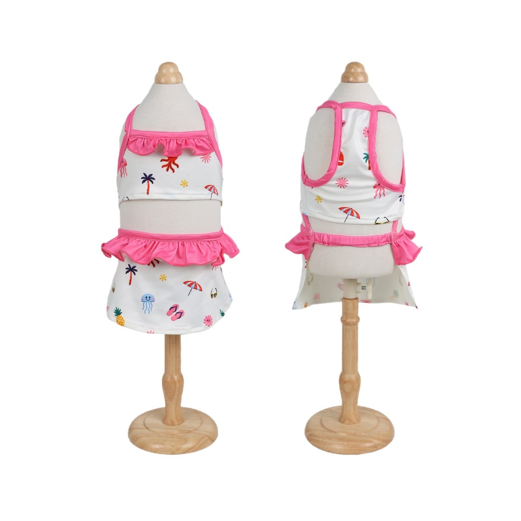 Ozzie - Cartoon Print Split Style Dog Swimsuit
