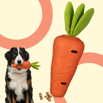 Petkin - Cartoon Carrot Dog Treat Dispensing Toy