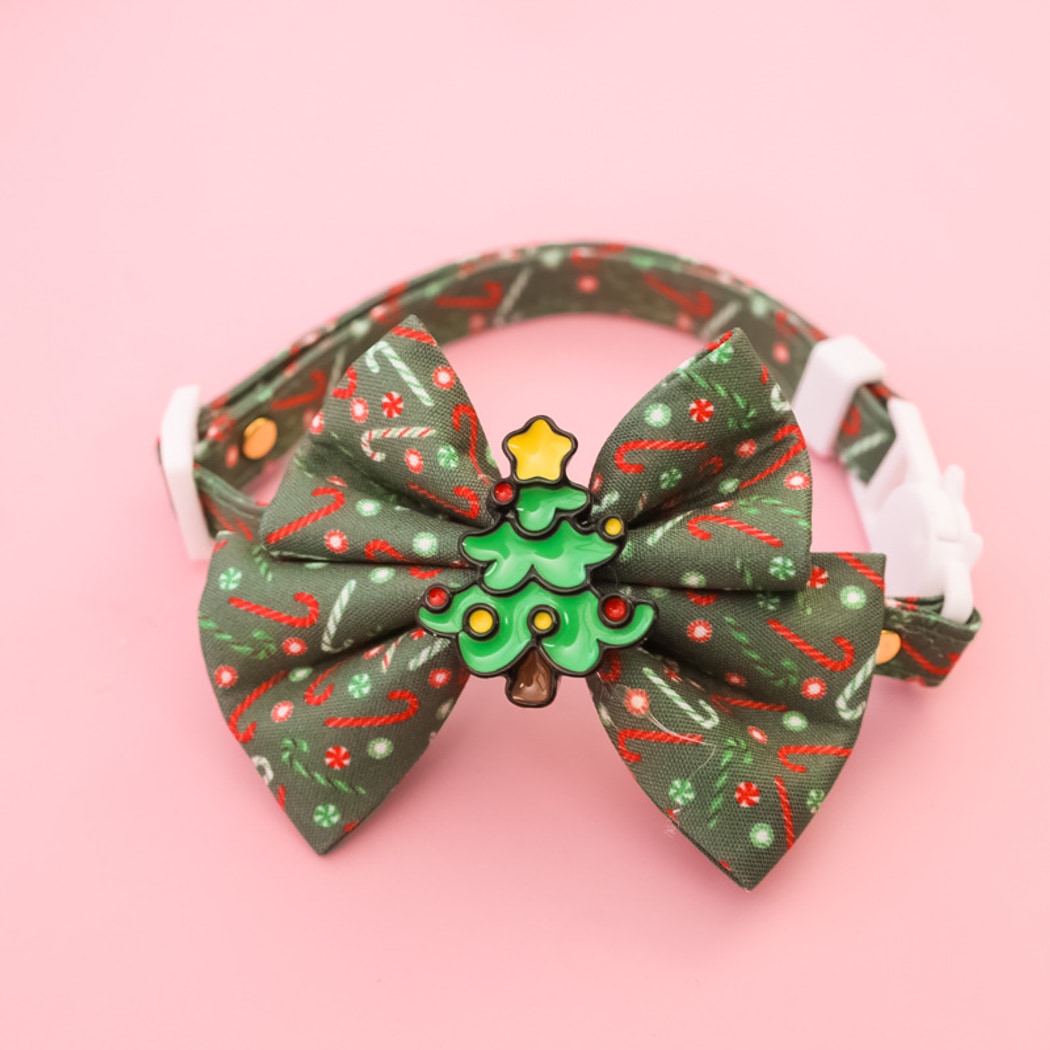 Christmoo - Christmas Cat Collar with Bell Bow Collar