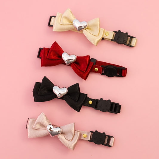 Mokka - Decorative Heart Accent Cat Bow Tie Collar