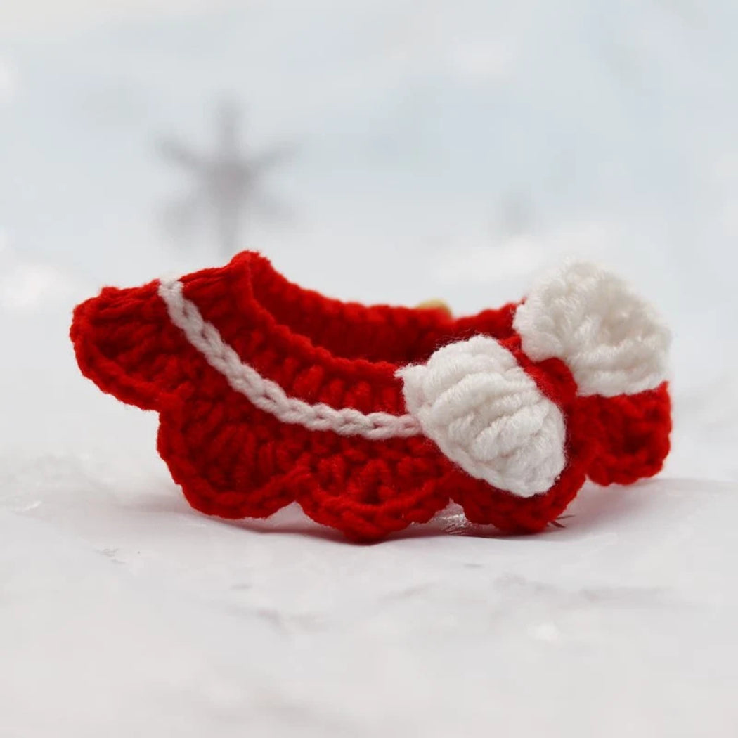 Mokka - Scalloped Bow Bib Pet Neckwear