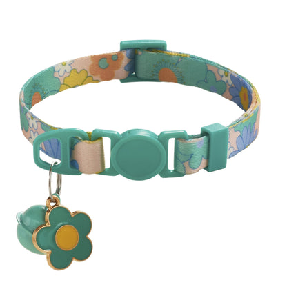 Mokka - Flower Charm Breakaway Cat Collar