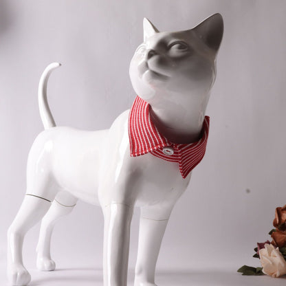 Mokka – Stripe & Solid Shirt Breakaway Cat Collar