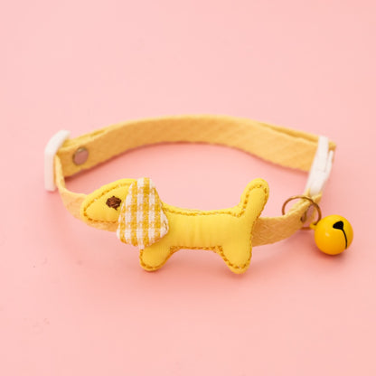 Mokka - Puppy Motif Bell Cat Collar