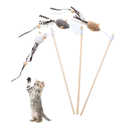 Moo - Mouse Teaser Wand Cat Toy