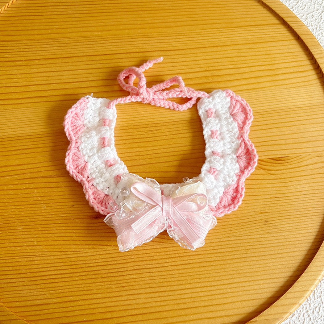 Mokka - Princess Style Lace Bow Cat Collar