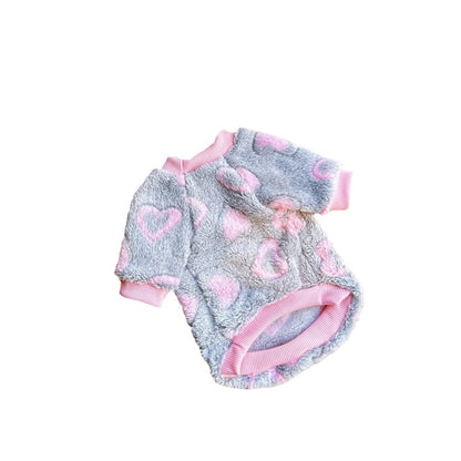 Ozzie - Heart Pattern Pullover Pet Hoodie Sweatshirt