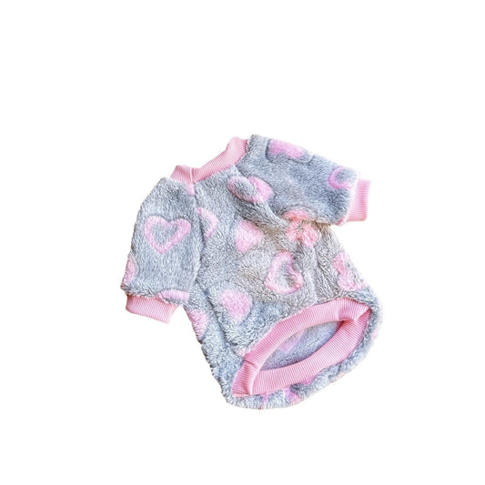 Ozzie - Heart Pattern Pullover Pet Hoodie Sweatshirt