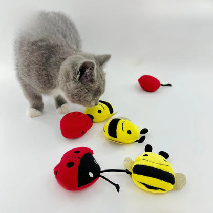 Moo plush insect cat toy displayed on a white background