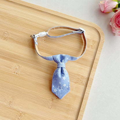 Mokka - Star Print Tie Style Cat Neck Collar