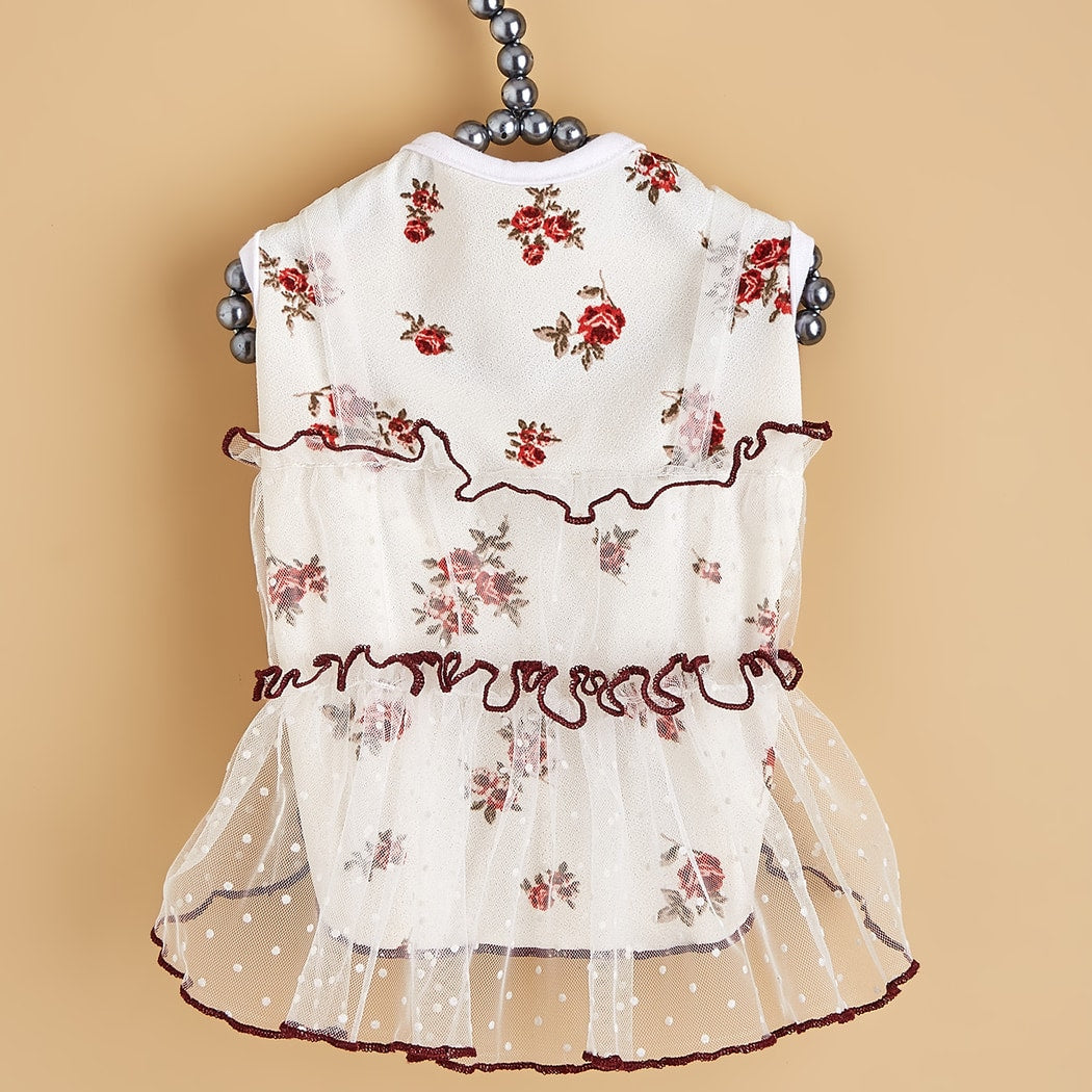 Ozzie - Floral Print Princess Style Pet Dress