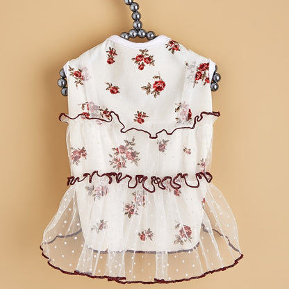 Ozzie - Floral Print Princess Style Pet Dress