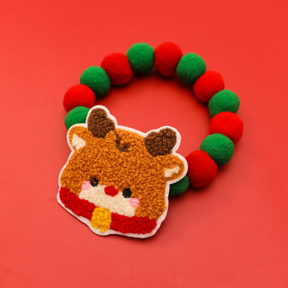 Christmoo - Cartoon Holiday Pattern Christmas Cat Collar