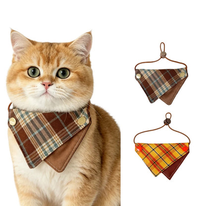 Mokka - Plaid Layered Bandana Pet Neckwear