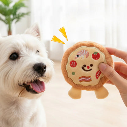 Petkin Pizza Slice Plush Dog Toy