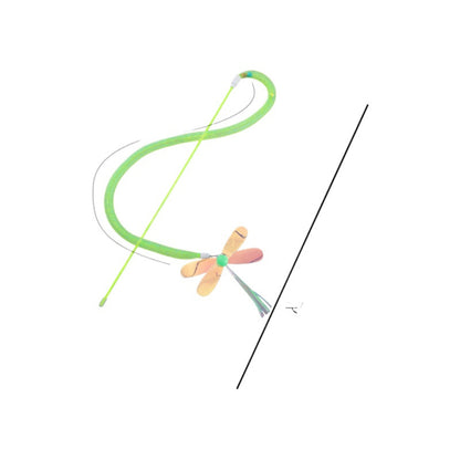 Moo - Glitter Dragonfly Wand Cat Toy