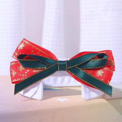 Mokka - Christmas Layered Ribbon Bow Pet Collar