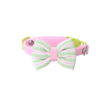 Mokka - Striped Bow Breakaway Cat Collar