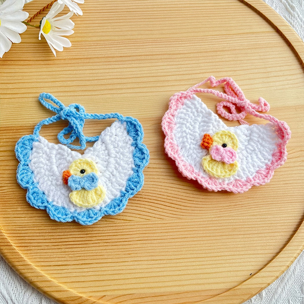 Mokka - Cute Duck Patten Semi Circle Pet Bib
