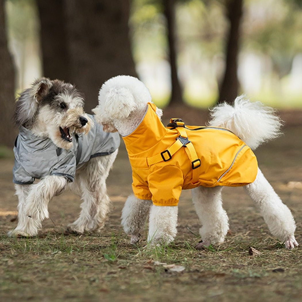 Ozzie - Reflective Harness Opening Dog Raincoat