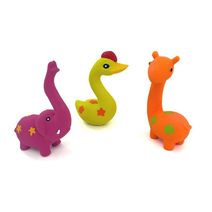 Petkin - Safari Bloom Animal Squeaky Dog Toys